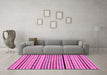 Machine Washable Abstract Pink Modern Rug in a Living Room, wshabs2194pnk