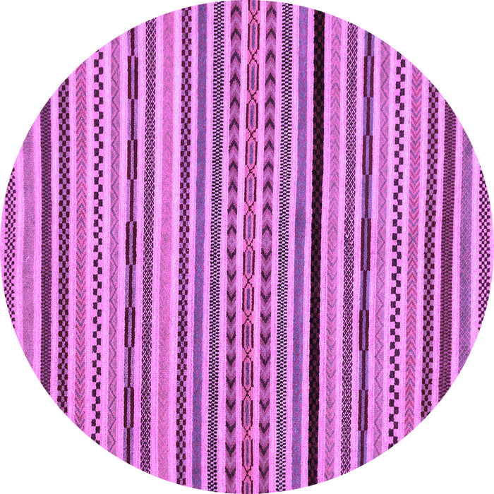 Round Machine Washable Abstract Purple Modern Area Rugs, wshabs2194pur