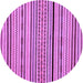 Round Machine Washable Abstract Purple Modern Area Rugs, wshabs2194pur