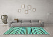 Machine Washable Abstract Light Blue Modern Rug in a Living Room, wshabs2194lblu