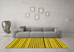 Machine Washable Abstract Yellow Modern Rug in a Living Room, wshabs2194yw