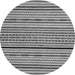 Round Abstract Gray Modern Rug, abs2194gry