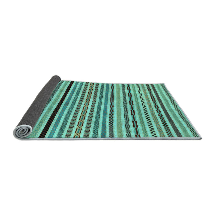 Sideview of Abstract Light Blue Modern Rug, abs2194lblu