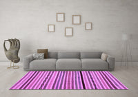 Machine Washable Abstract Purple Modern Rug, wshabs2194pur