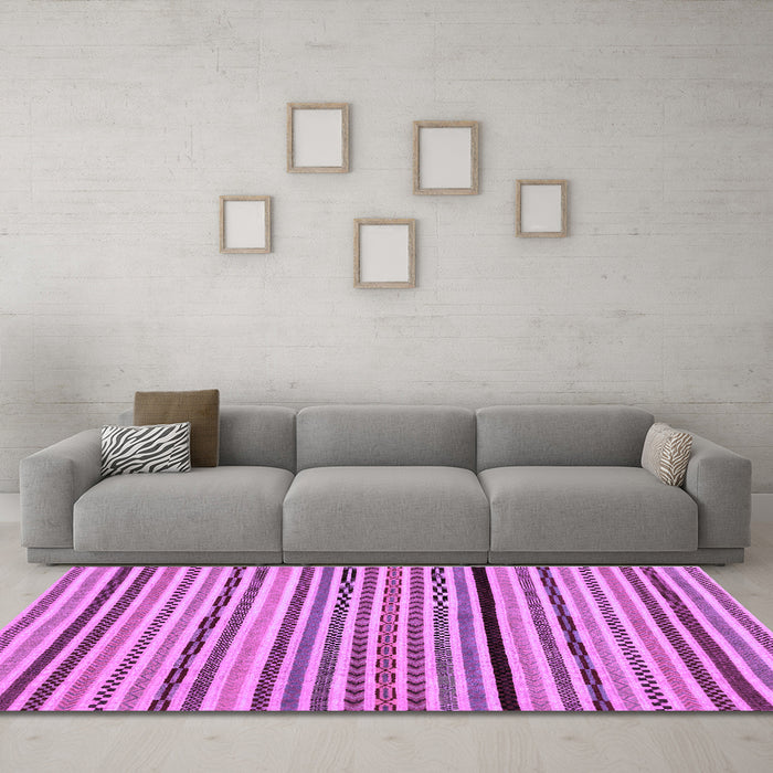 Machine Washable Abstract Purple Modern Area Rugs in a Living Room, wshabs2194pur