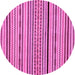 Round Machine Washable Abstract Pink Modern Rug, wshabs2194pnk