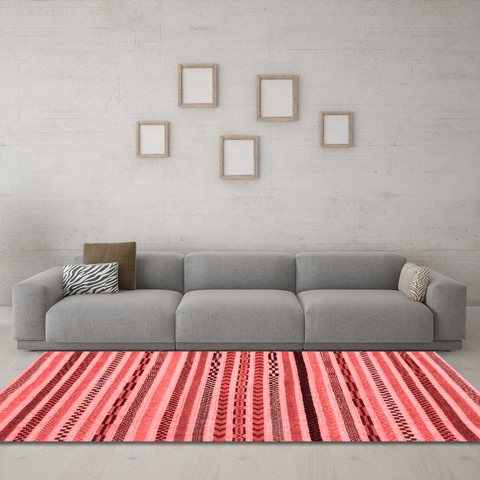 Modern Red Washable Rugs