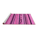 Sideview of Machine Washable Abstract Pink Modern Rug, wshabs2195pnk