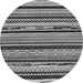 Round Machine Washable Abstract Gray Modern Rug, wshabs2195gry