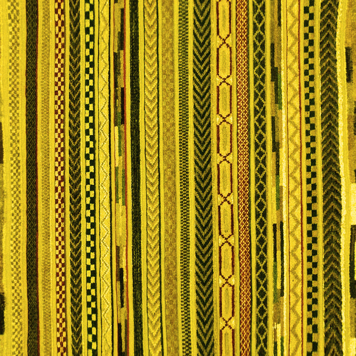 Square Machine Washable Abstract Yellow Modern Rug, wshabs2195yw