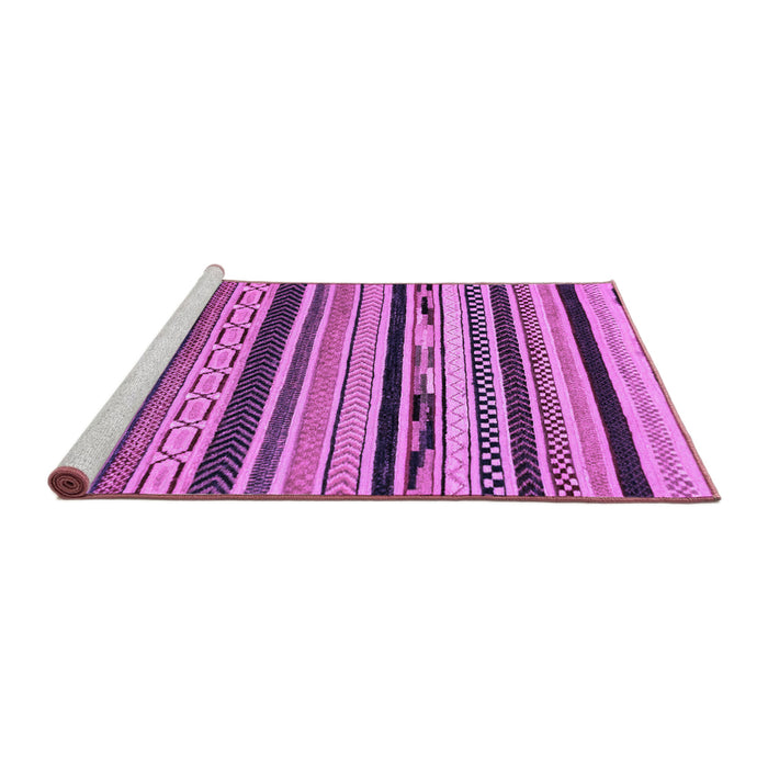 Sideview of Machine Washable Abstract Purple Modern Area Rugs, wshabs2195pur
