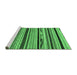 Sideview of Machine Washable Abstract Emerald Green Modern Area Rugs, wshabs2195emgrn