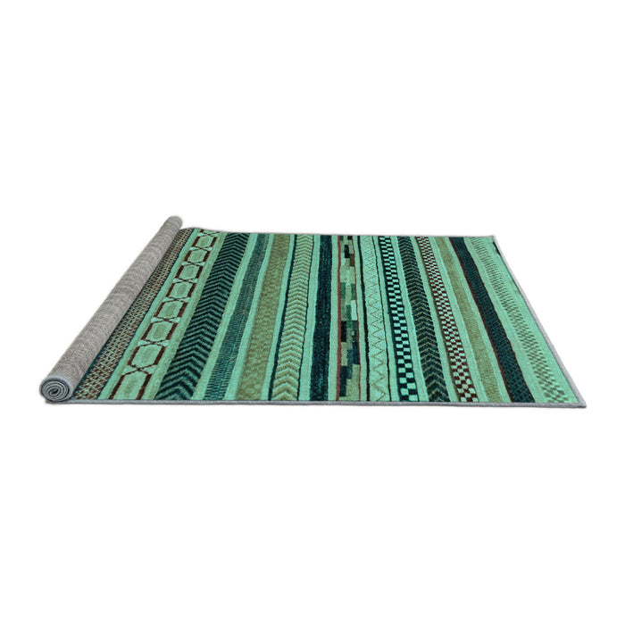 Sideview of Machine Washable Abstract Light Blue Modern Rug, wshabs2195lblu