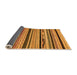 Sideview of Abstract Orange Modern Rug, abs2195org