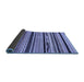 Sideview of Abstract Blue Modern Rug, abs2195blu