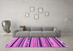 Machine Washable Abstract Purple Modern Area Rugs in a Living Room, wshabs2195pur