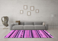 Machine Washable Abstract Purple Modern Rug, wshabs2195pur