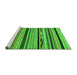 Sideview of Machine Washable Abstract Green Modern Area Rugs, wshabs2195grn