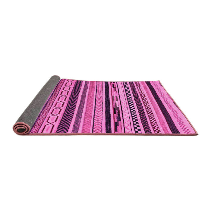 Sideview of Abstract Pink Modern Rug, abs2195pnk
