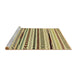 Sideview of Machine Washable Abstract Mustard Yellow Rug, wshabs2196