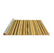 Sideview of Machine Washable Abstract Brown Modern Rug, wshabs2196brn