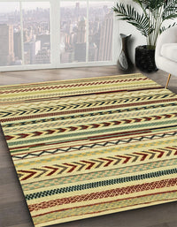 Abstract Mustard Yellow Modern Rug, abs2196