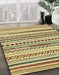 Machine Washable Abstract Mustard Yellow Rug in a Family Room, wshabs2196