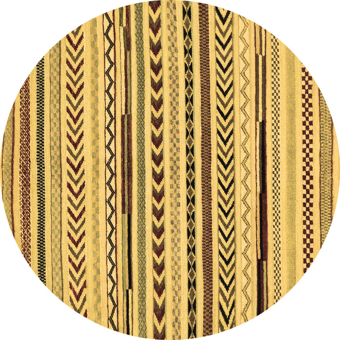 Round Abstract Brown Modern Rug, abs2196brn