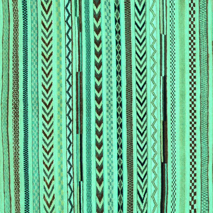 Square Abstract Turquoise Modern Rug, abs2196turq