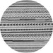 Round Abstract Gray Modern Rug, abs2196gry