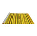 Sideview of Machine Washable Abstract Yellow Modern Rug, wshabs2196yw