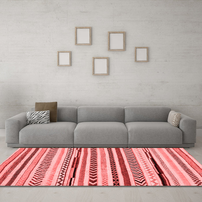 Modern Red Washable Rugs