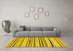 Machine Washable Abstract Yellow Modern Rug in a Living Room, wshabs2196yw