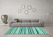 Machine Washable Abstract Light Blue Modern Rug in a Living Room, wshabs2196lblu