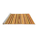 Sideview of Machine Washable Abstract Orange Modern Area Rugs, wshabs2196org