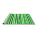 Sideview of Machine Washable Abstract Emerald Green Modern Area Rugs, wshabs2196emgrn