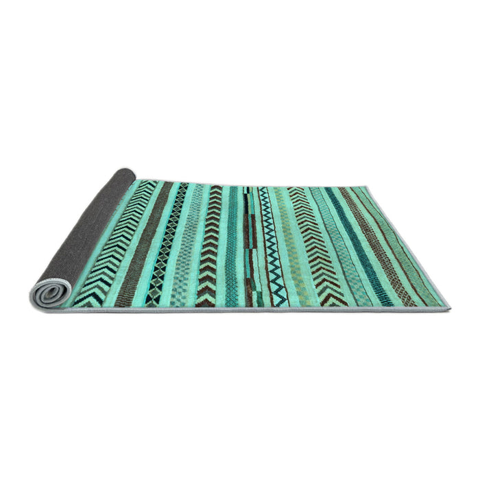 Sideview of Abstract Light Blue Modern Rug, abs2196lblu