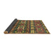 Sideview of Abstract Copper Green Southwestern Rug, abs2197