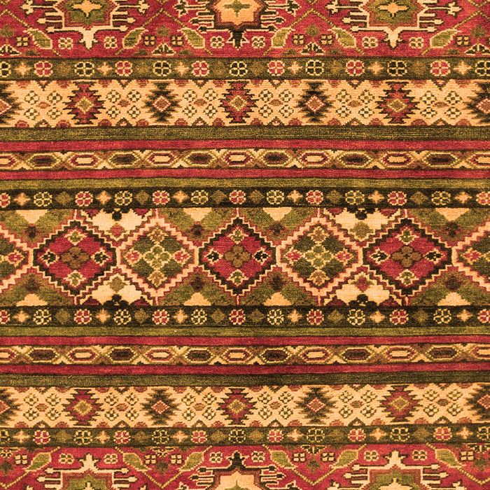 Machine Washable Southwestern Orange Country Area Rugs, wshabs2197org