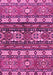 Machine Washable Southwestern Pink Country Rug, wshabs2197pnk