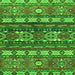 Square Southwestern Green Country Rug, abs2197grn