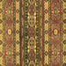 Square Southwestern Brown Country Rug, abs2197brn