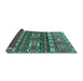 Sideview of Southwestern Light Blue Country Rug, abs2197lblu