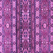 Square Southwestern Purple Country Rug, abs2197pur