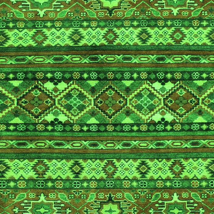 Machine Washable Southwestern Green Country Area Rugs, wshabs2197grn
