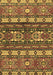 Machine Washable Southwestern Brown Country Rug, wshabs2197brn