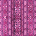 Square Southwestern Pink Country Rug, abs2197pnk