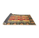 Sideview of Abstract Brown Red Modern Rug, abs2198