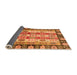 Sideview of Abstract Orange Modern Rug, abs2198org