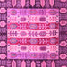 Square Abstract Pink Modern Rug, abs2198pnk